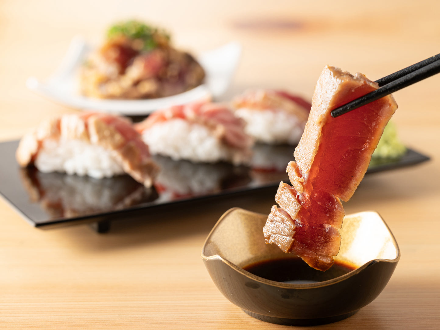 インドマグロの大トロの藁焼き